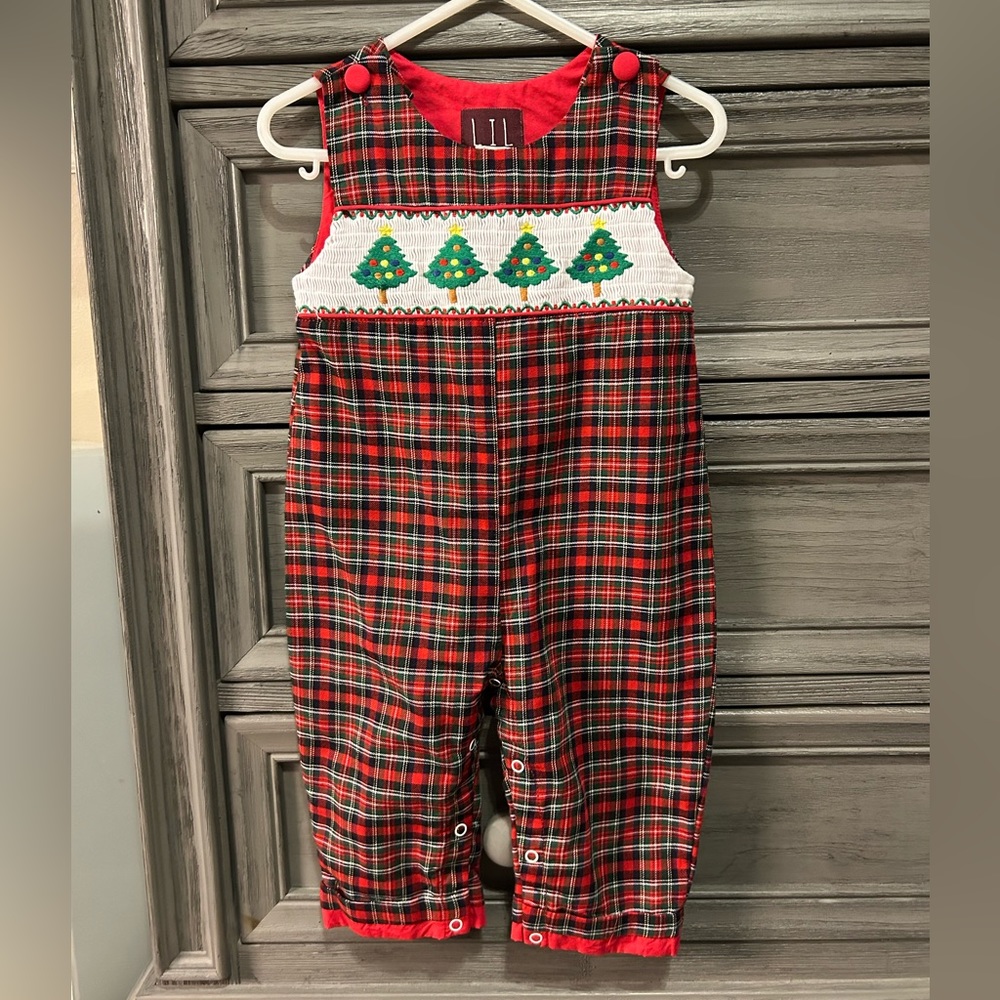•Smocked•12-18 month•Christmas•Lil cactus•